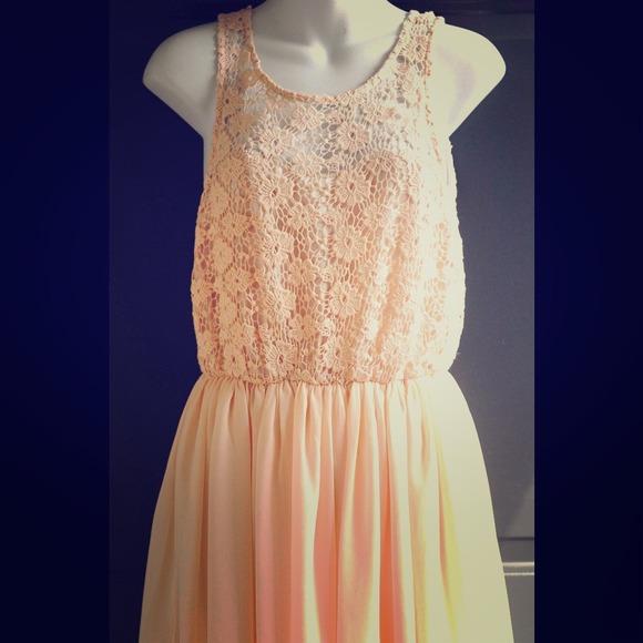 New & Unworn Lush Fabric Mix Lace Dress