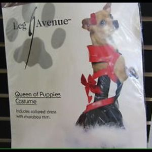 Leg avenue queen of hearts dog costume small