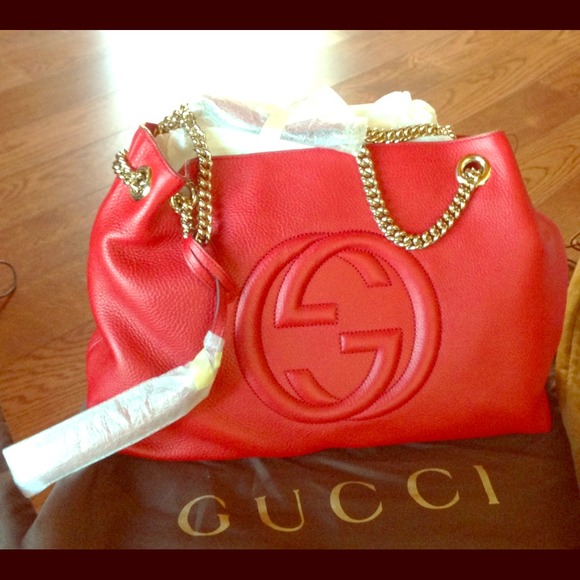 gucci red soho bag