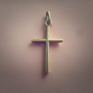 14K Italy made cross pendant