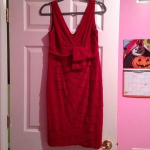 Red Ruffle party dress