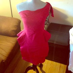 Red ones strap dress