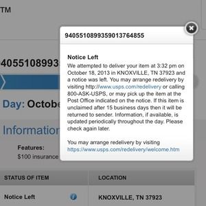 Additional shipping info