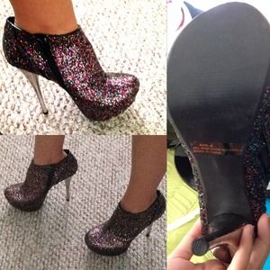 Sparkly Multi color glitter booties!