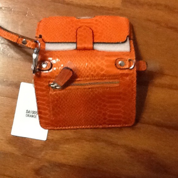 Orange snake pattern wallet/iphone 4/4S case. - Picture 3 of 3