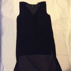 High low tunic black sheer very sexy