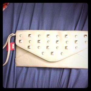 GIFTED! NWT envelope clutch with skulls and studs