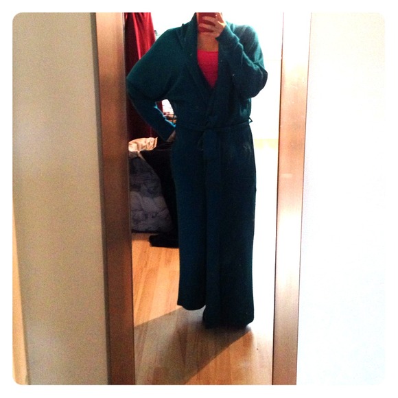 Teal bathrobe