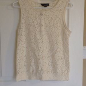 SOLD - Mango lace sleeveless top