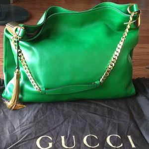 GUCCI green 1970 chain shoulder bag