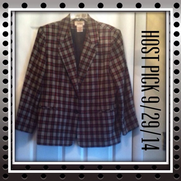 🎉HP "Office Essential Party🎉Vintage Plaid Jacket