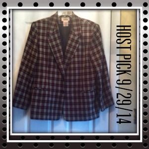 🎉HP "Office Essential Party🎉Vintage Plaid Jacket