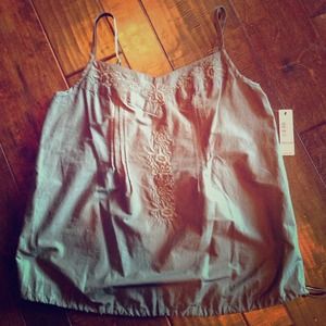 Spaghetti strap sage green top