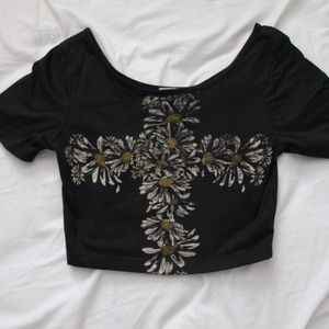 Floral Cross Crop Top 🌻