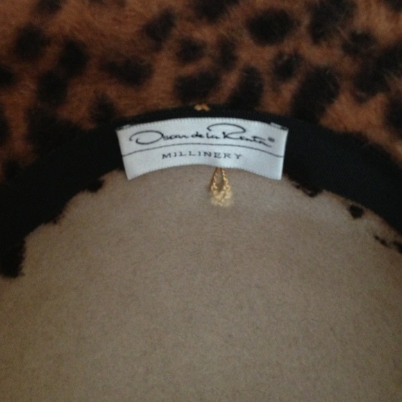 Vintage Oscar de la Renta faux leopard bolero hat main image 3