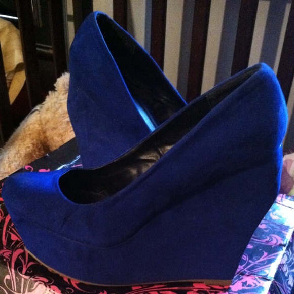 Cobalt blue wedges