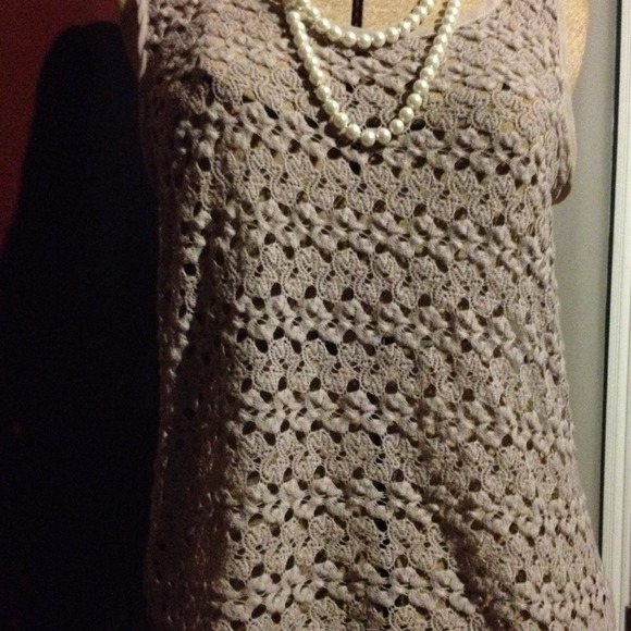 Beautiful beige boutique blouse size M