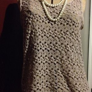 Beautiful beige boutique blouse size M