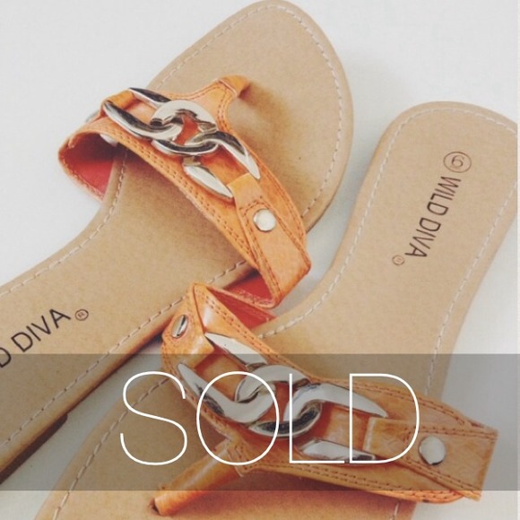 **SOLD** Orange Strap sandals