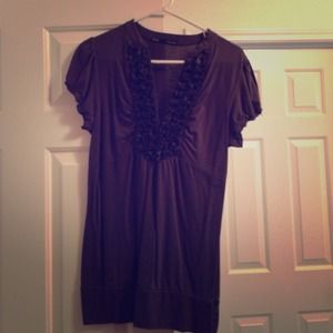 Grey v-neck top