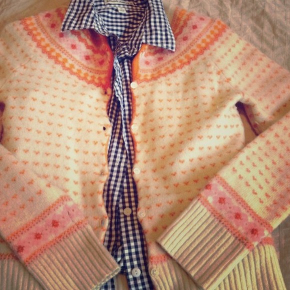 J. crew fair isle cardigan