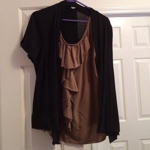 Black and Tan over hang shirt