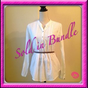 WHITE SEMI SHEER BLOUSE