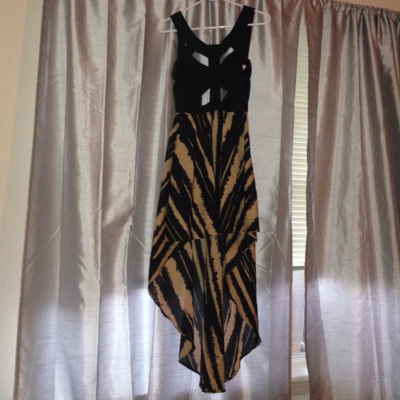 Reverse Cutout Hi-Low Dress