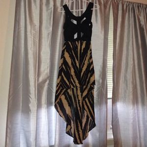 Reverse Cutout Hi-Low Dress