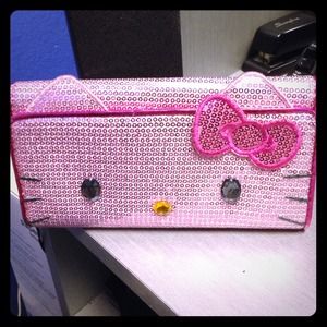 Bling Bling-Hello Kitty long wallet in pink