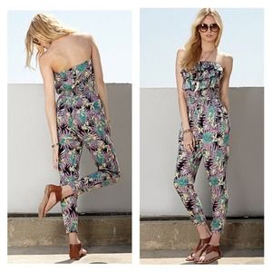 Frond print jumpsuit