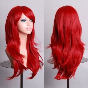 Synthetic Red Cosplay Wig