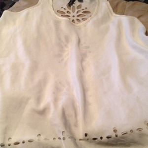 Polyester tank with eyelet cutouts