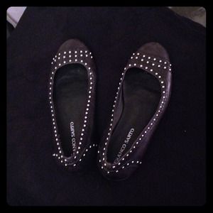 Beautiful Black Studded Franco Sarto Flats