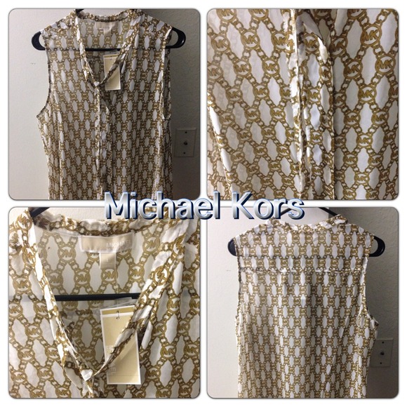 SOLD Michael Kors Chain Short Sleeve Top