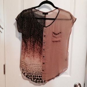 Two toned sheer studded pocket REDUCED