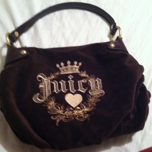 Never used brown velvet juicy purse