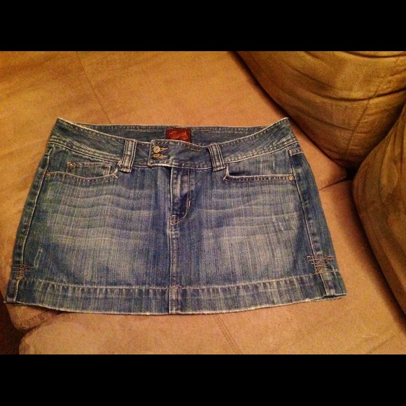 Aeropostale denim short distressed skirt - Picture 1 of 4