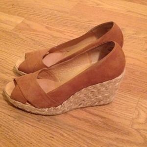 Kors Michael Kors tan suede espadrille wedges