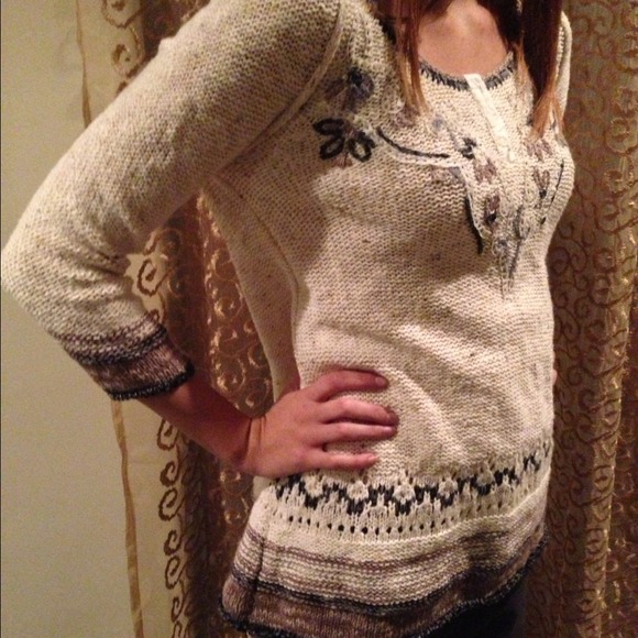 Free People Baja Pullover Hooded Knit Tunic - Picture 3 of 3