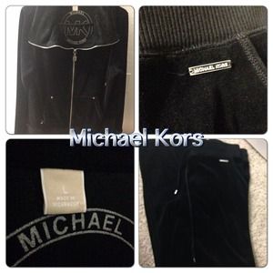 Michael Kors Black Velour Tracksuit