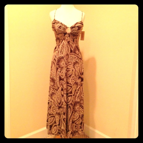 NWT Brown & Cream Fun Dress