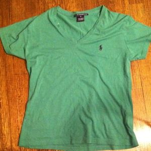 Ralph Lauren Green Polo v-neck