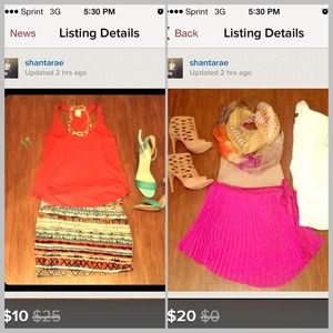 <Bundle>Tribal Mini Skirt & Flirty Accordion Skirt