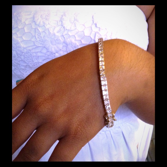 Jewelry - Gorgeous Sterling Silver and CZ Tennis Bracelet