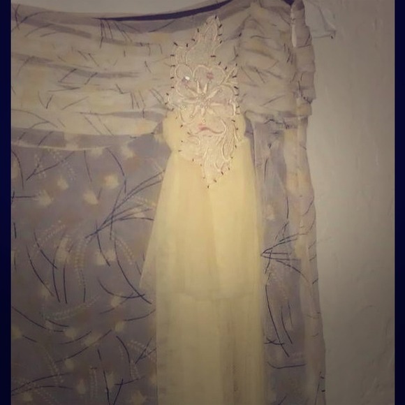 Free people Size 2 100% silk skirt with appliqué