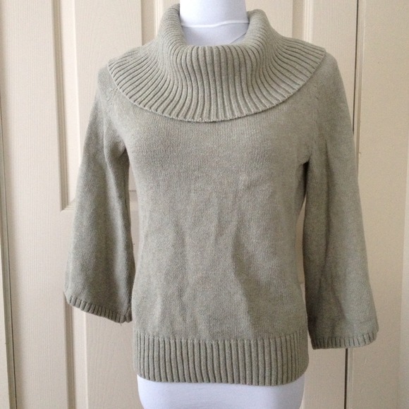 Sage Green Sweater with 3/4 Sleeves