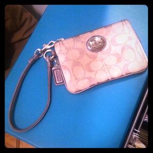 Gray coach wristlet
