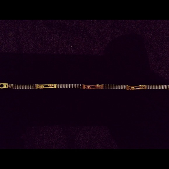 Sterling Silver and 14kt Yellow Gold XO-Link Bracelet | Ross  💛14kt yellow & sterling silver spoons bracelet💛