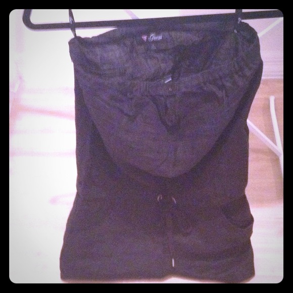 Guess black linen romper new with tag